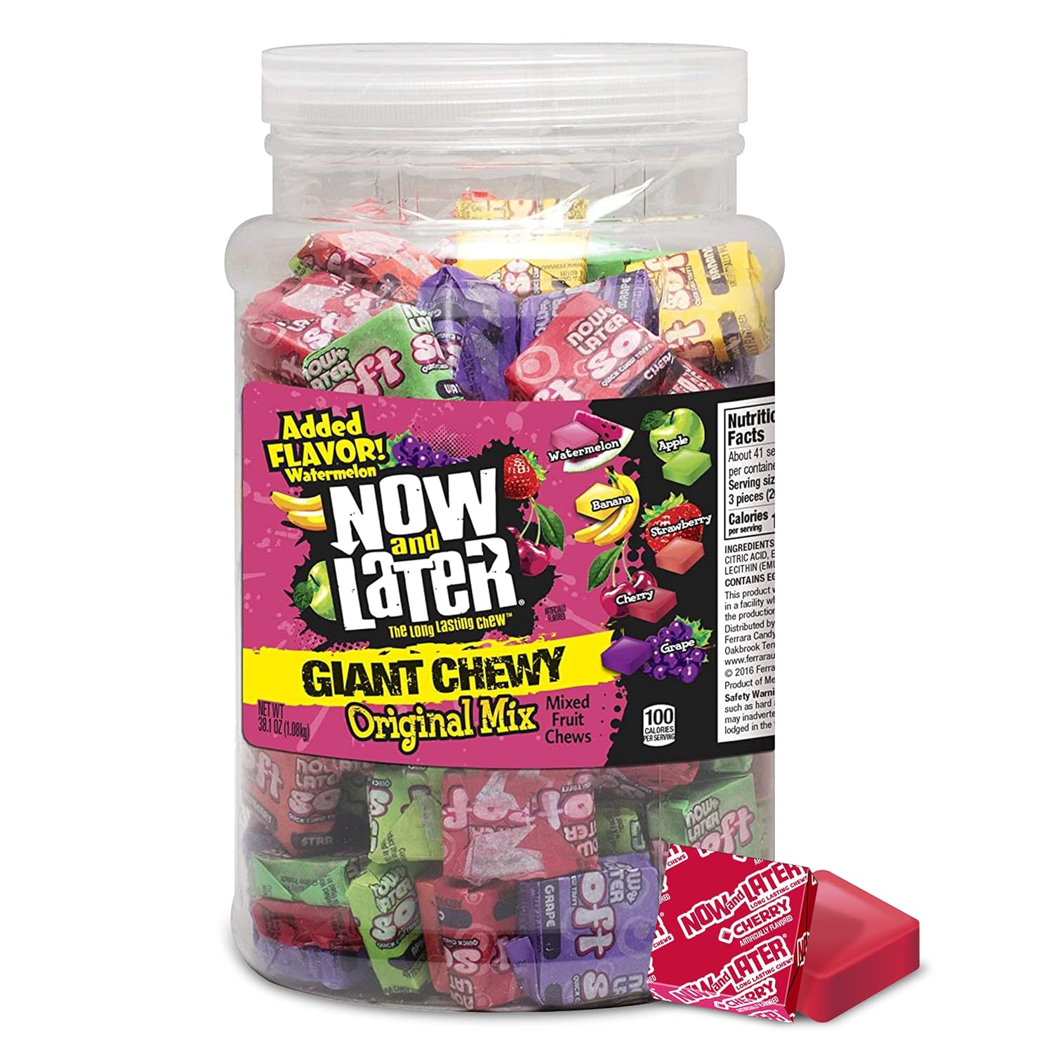 Now and Later Candy, Original Mix, Chewy and Fruity, 150 count, 90 oz